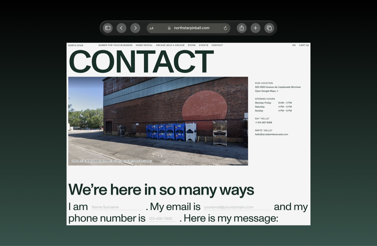 North Star screen 16