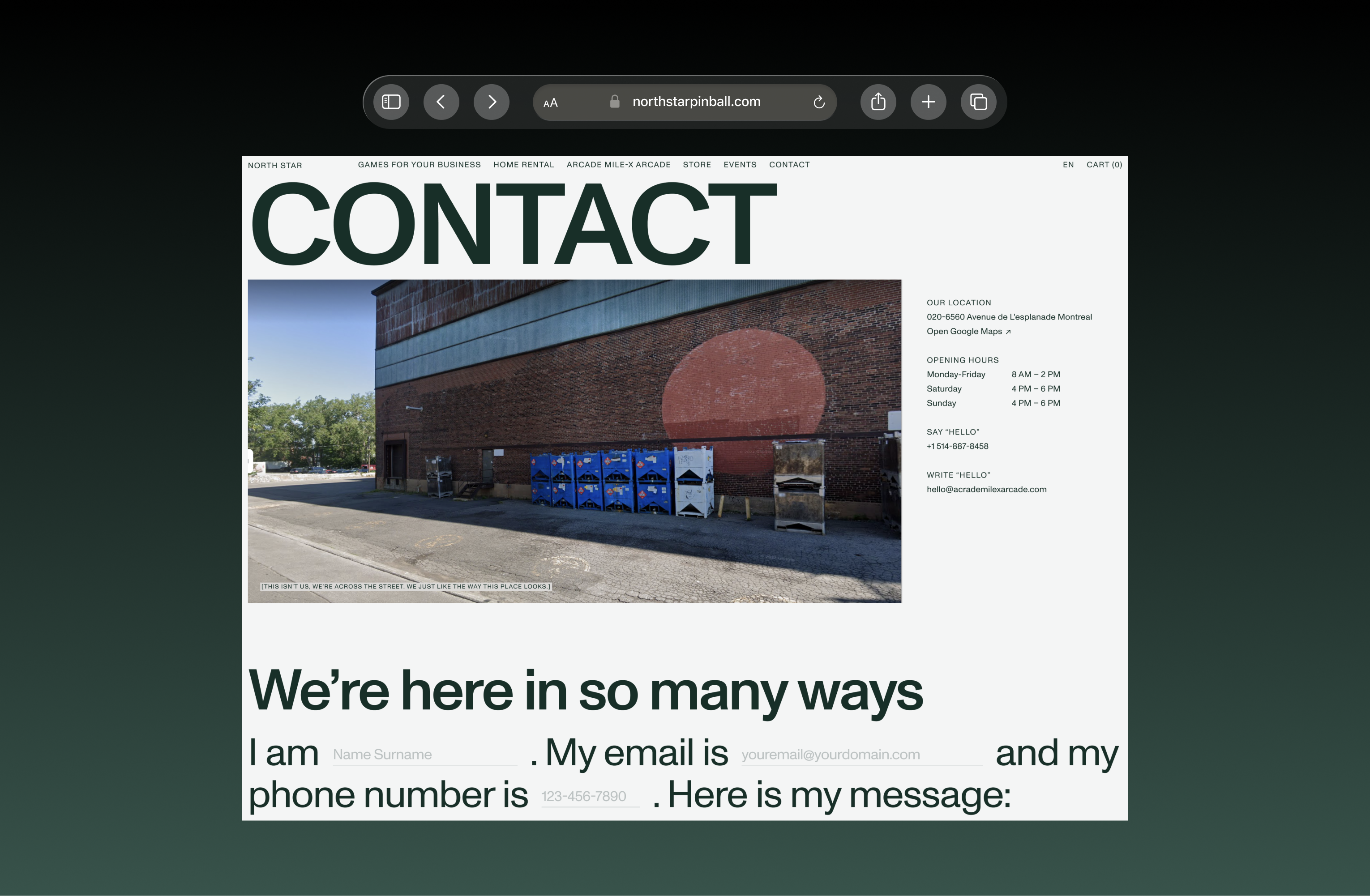 North Star screen 16